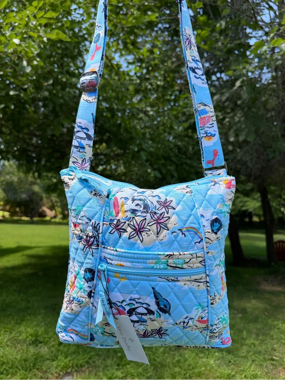 Vera Bradley Hipster Crossbody Bag Beach Treasures NWT Retired Cotton